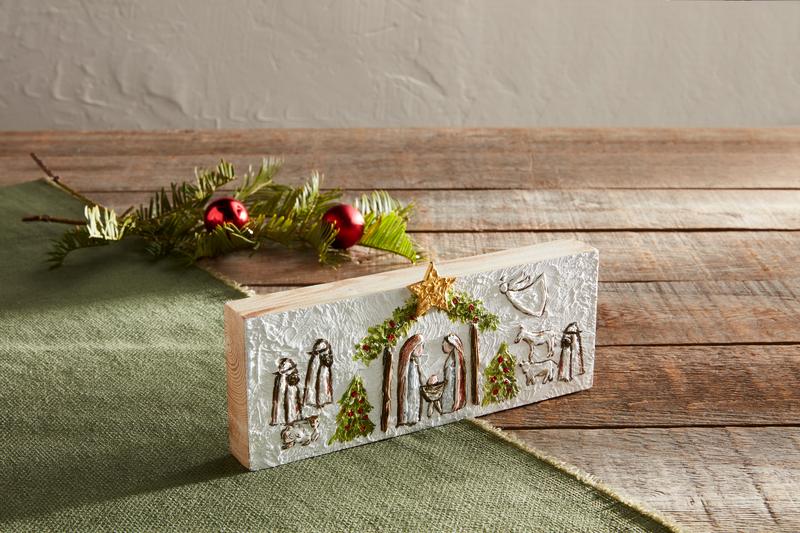 Painted Nativity Plaque - Ballyhoo Boutique and Gift