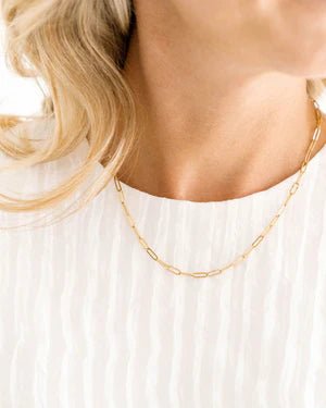 Paper Clip Necklace 24K - Ballyhoo Boutique and Gift