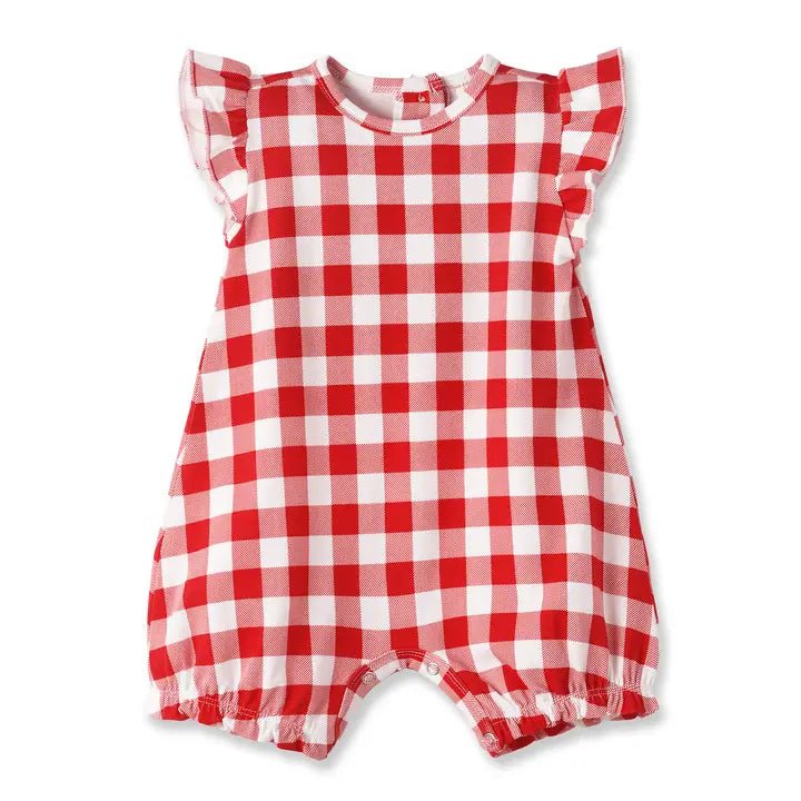 Picnic Plaid Bubble Romper - Ballyhoo Boutique and Gift