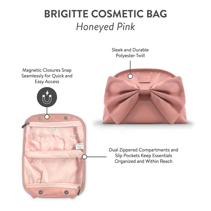 Pink Brigitte Cosmetic Pouch - Ballyhoo Boutique and Gift