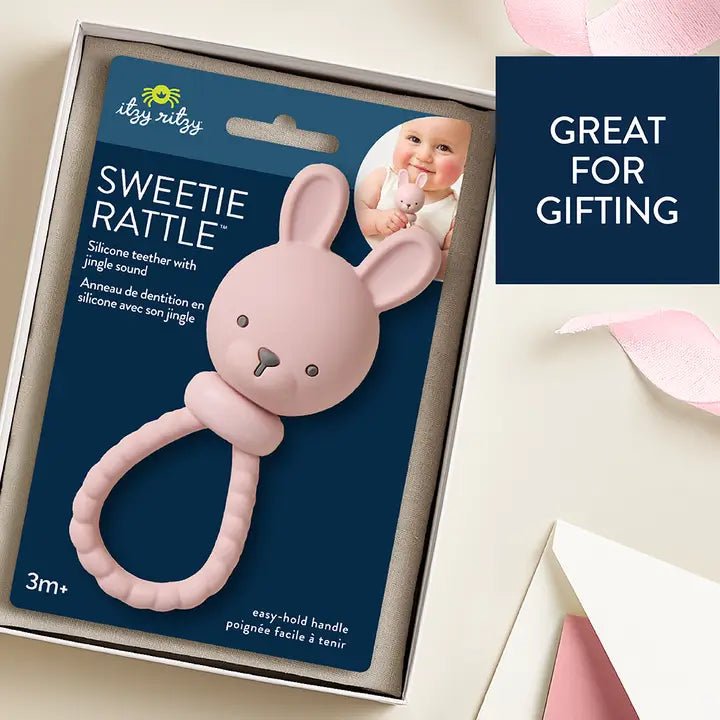 Pink Bunny Sweetie Rattle - Ballyhoo Boutique and Gift