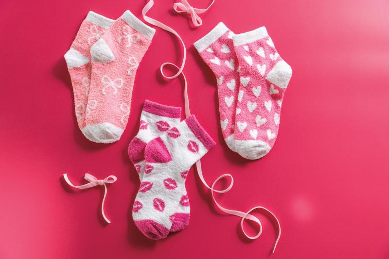 Pink Chenille Sock - Ballyhoo Boutique and Gift