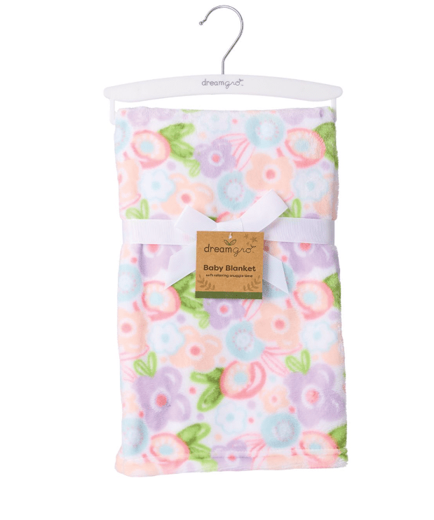 Pink Floral Baby Blanket - Ballyhoo Boutique and Gift