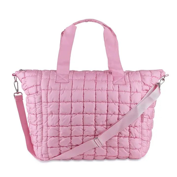 Pink Scrunchie Puffer Bag - Ballyhoo Boutique and Gift