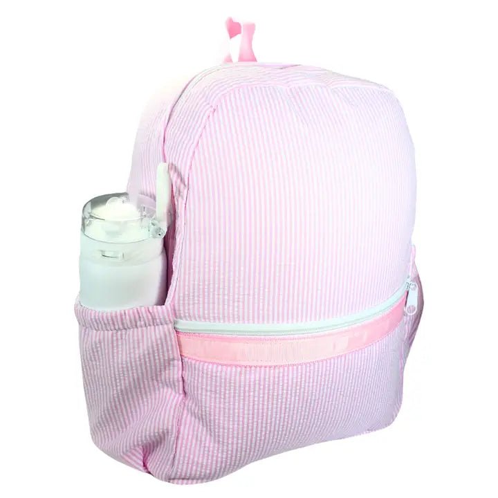 Pink Seersucker Backpacks - Ballyhoo Boutique and Gift