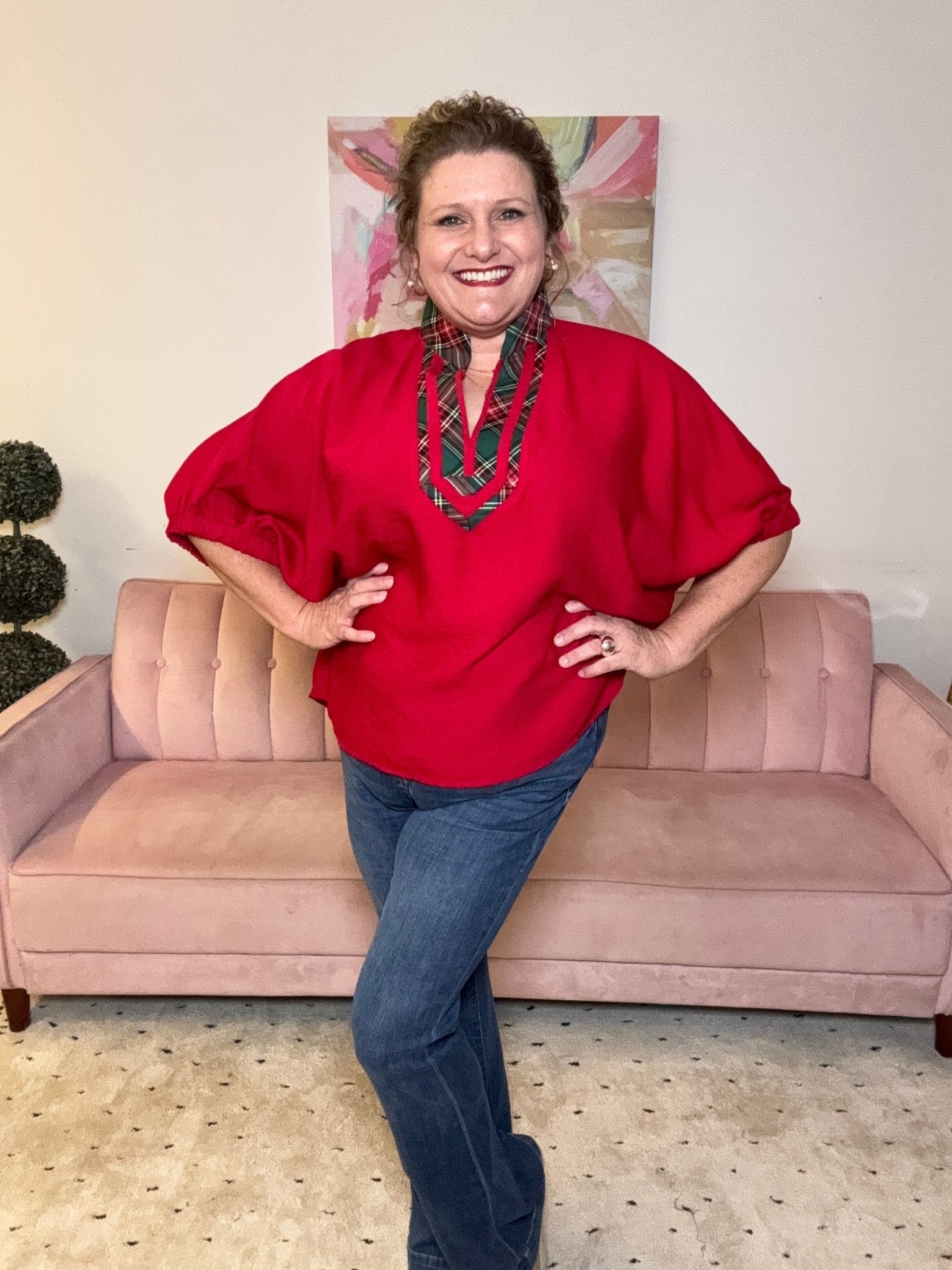 Plaid Perfection Top - Ballyhoo Boutique and Gift