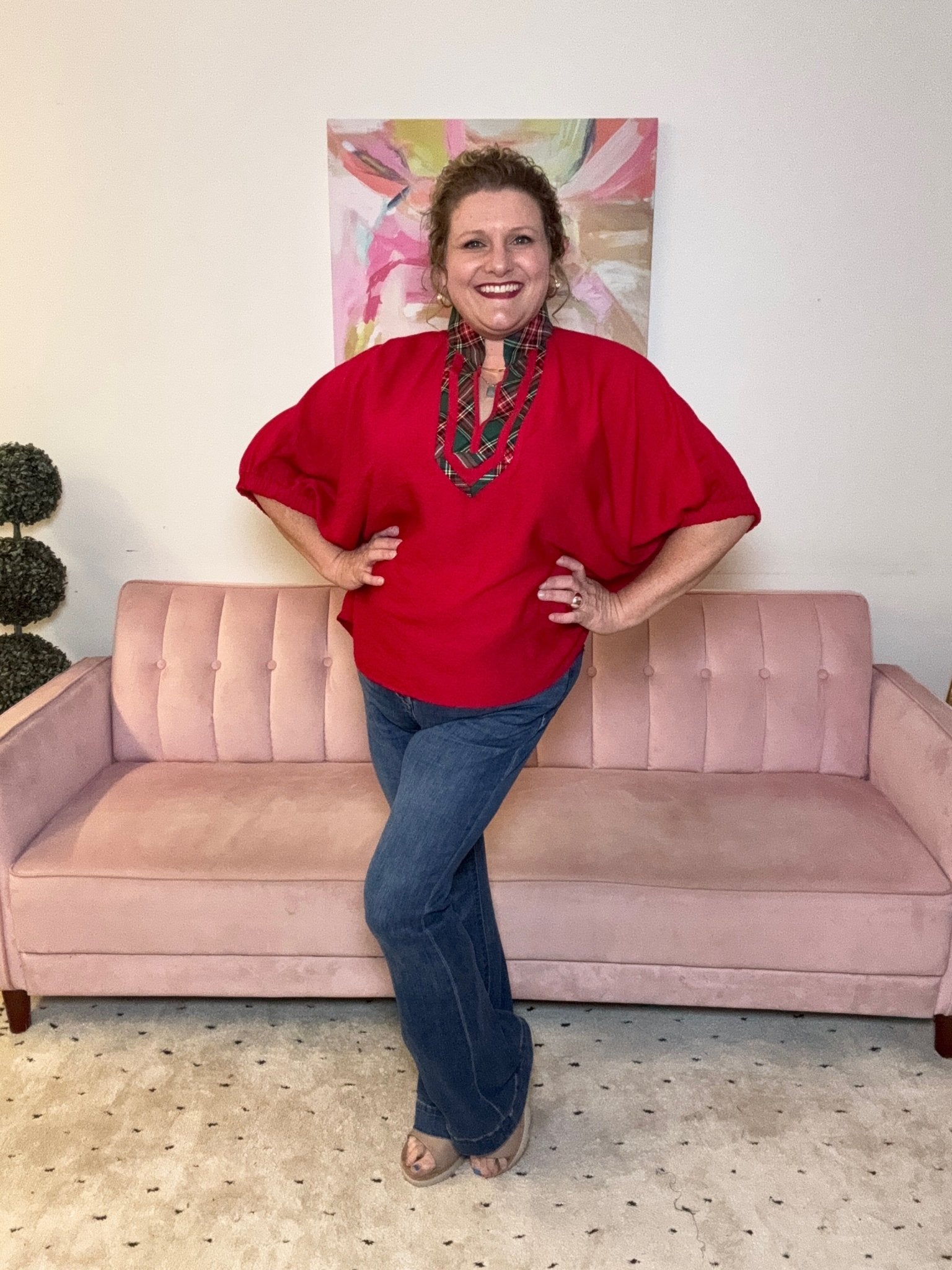 Plaid Perfection Top - Ballyhoo Boutique and Gift