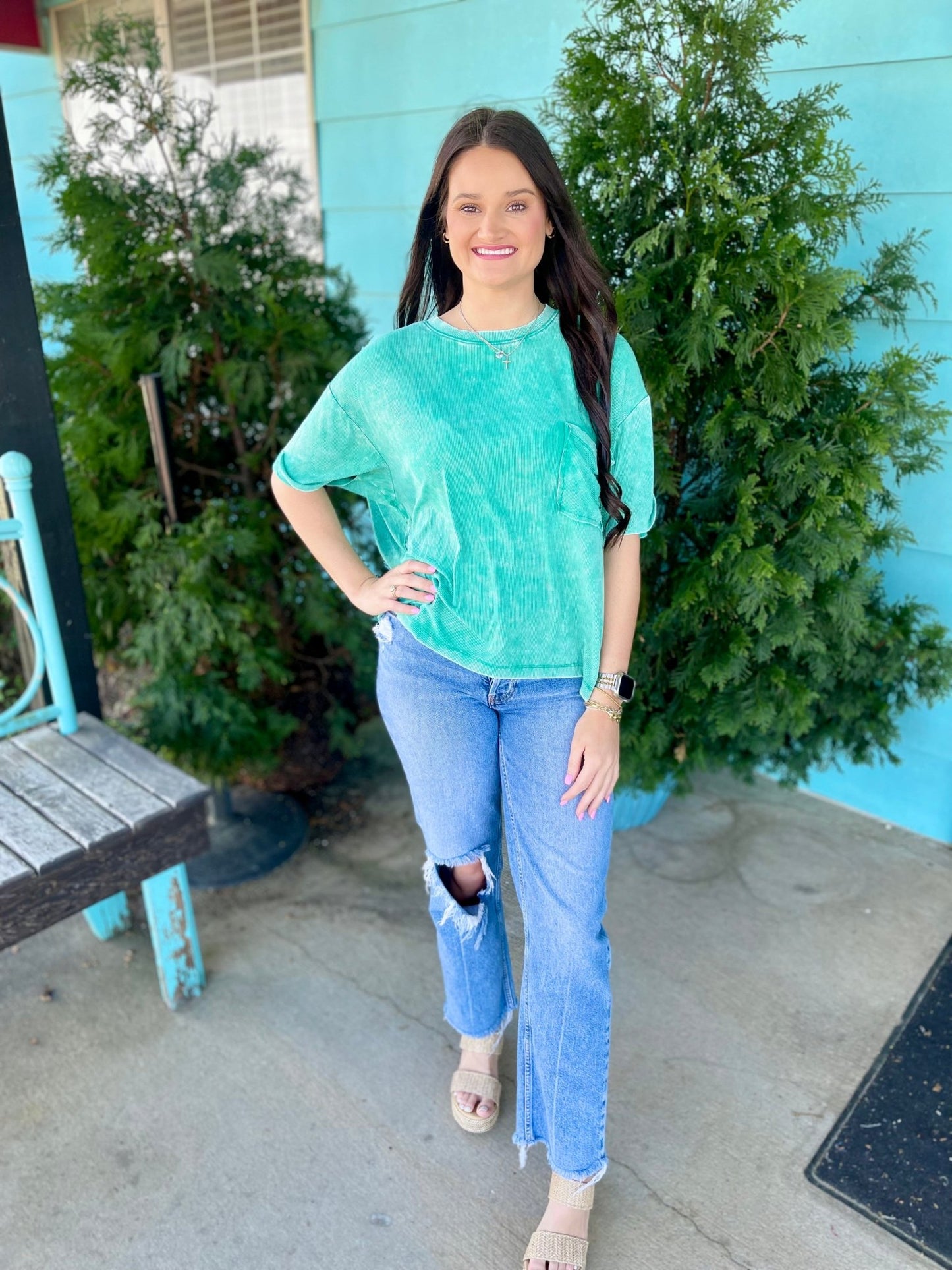 Pocket Airy Tee - Ballyhoo Boutique and Gift