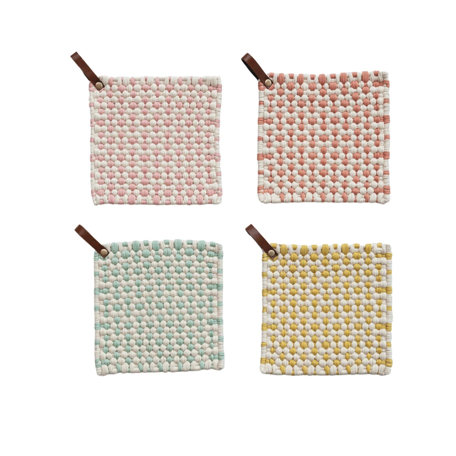 Pot Holder w/Leather Loop - Ballyhoo Boutique and Gift