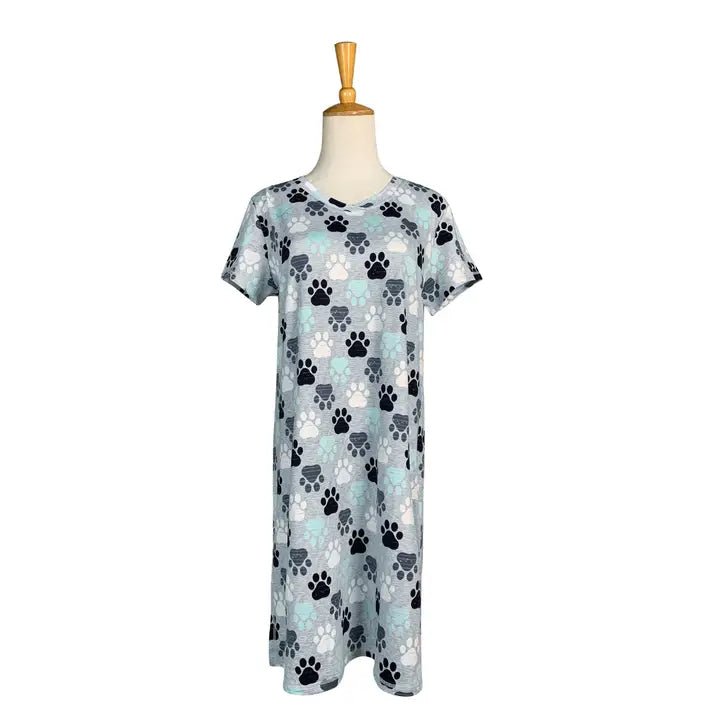 Printed Sleep Dress - Ballyhoo Boutique and Gift