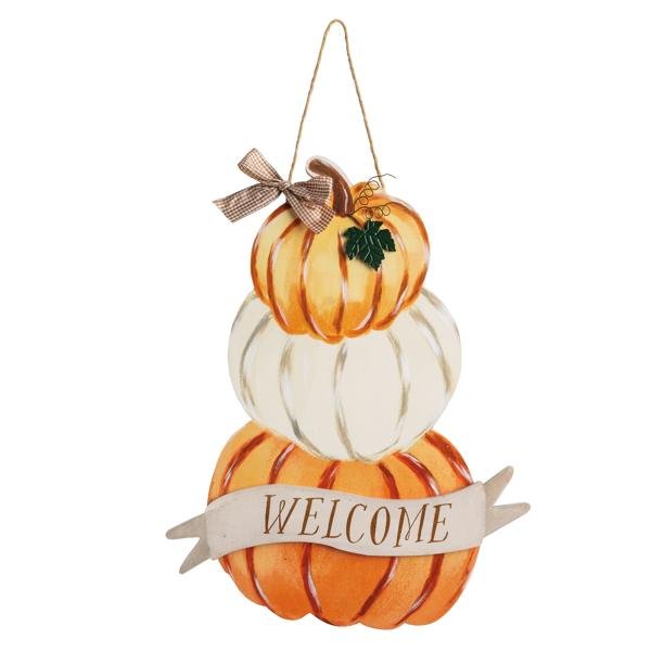 Pumpkin Stack Door Hanger - Ballyhoo Boutique and Gift