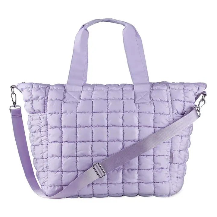 Purple Scrunchie Puffer Bag - Ballyhoo Boutique and Gift