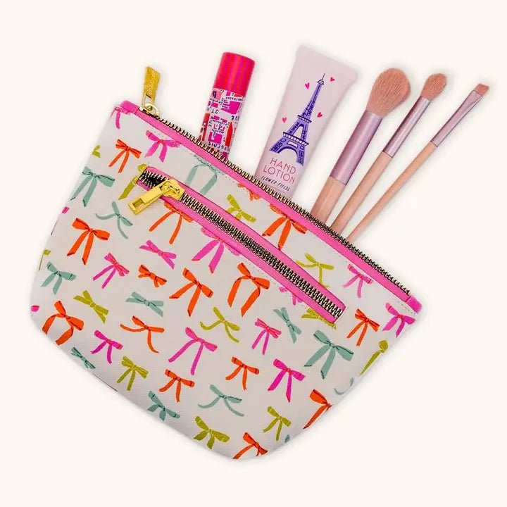 Put a Bow on it Clutch Cosmetic Pouch - Ballyhoo Boutique and Gift
