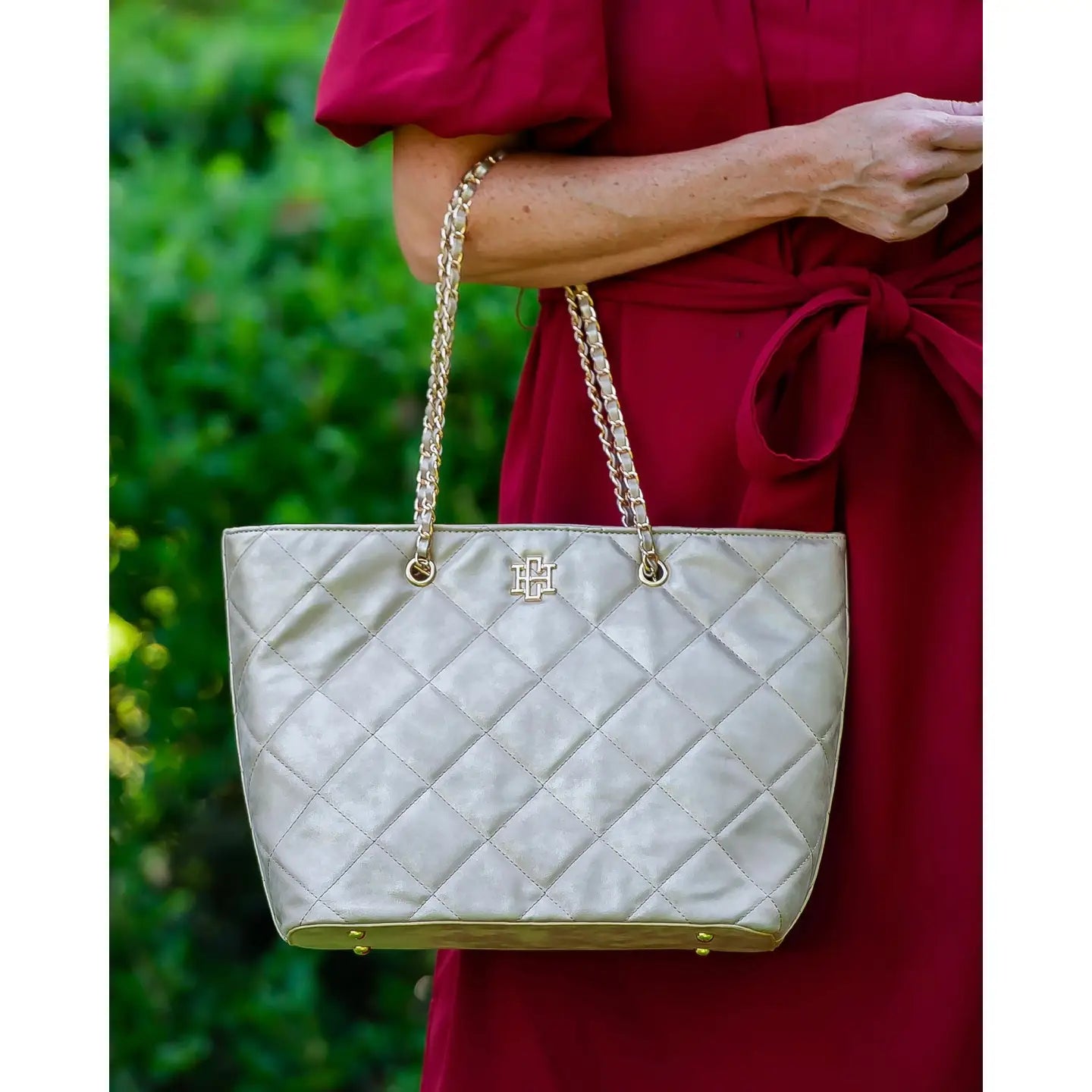 Quentin Quilted Tote - Ballyhoo Boutique and Gift