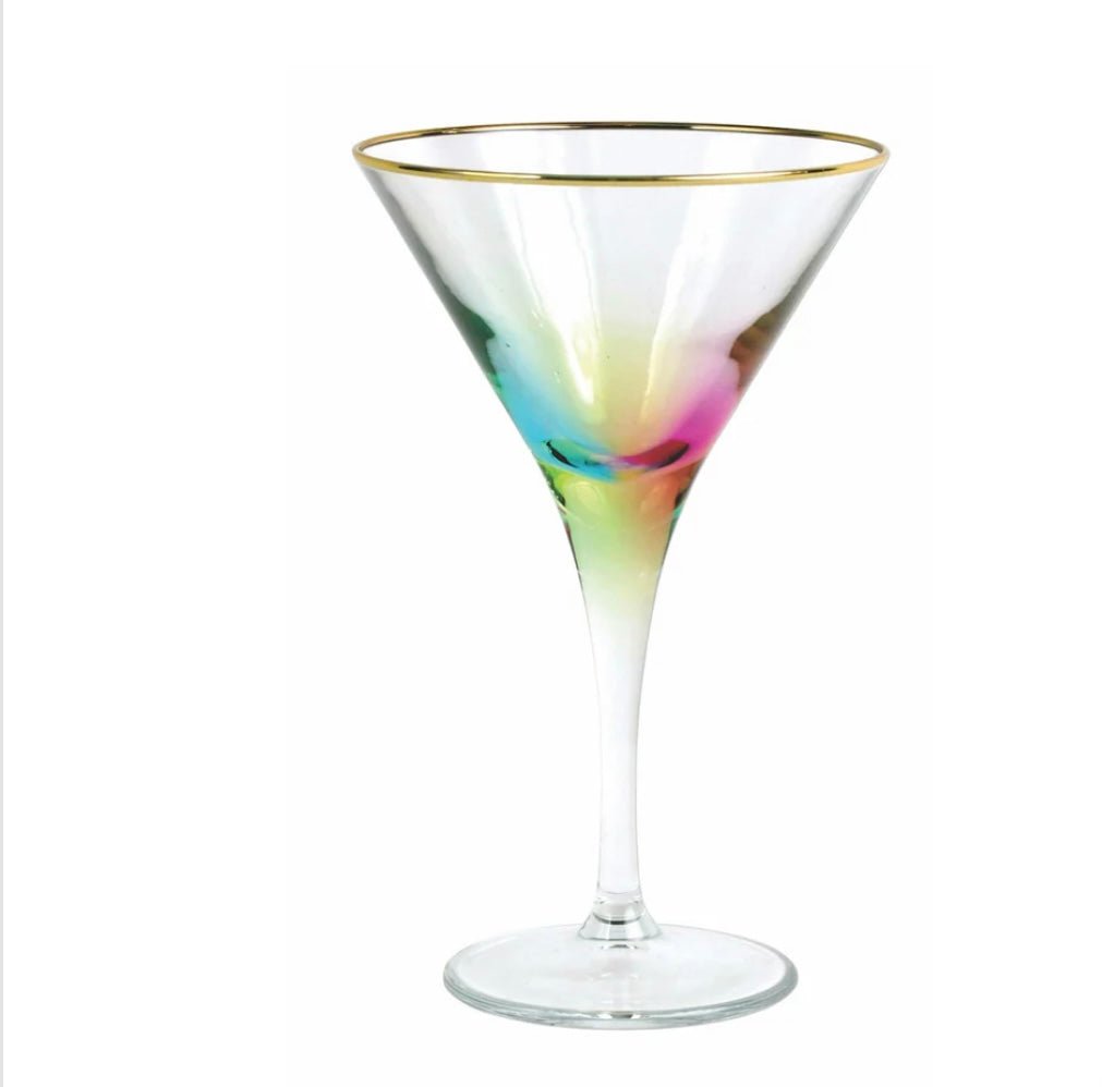 Rainbow Martini Glass - Ballyhoo Boutique and Gift