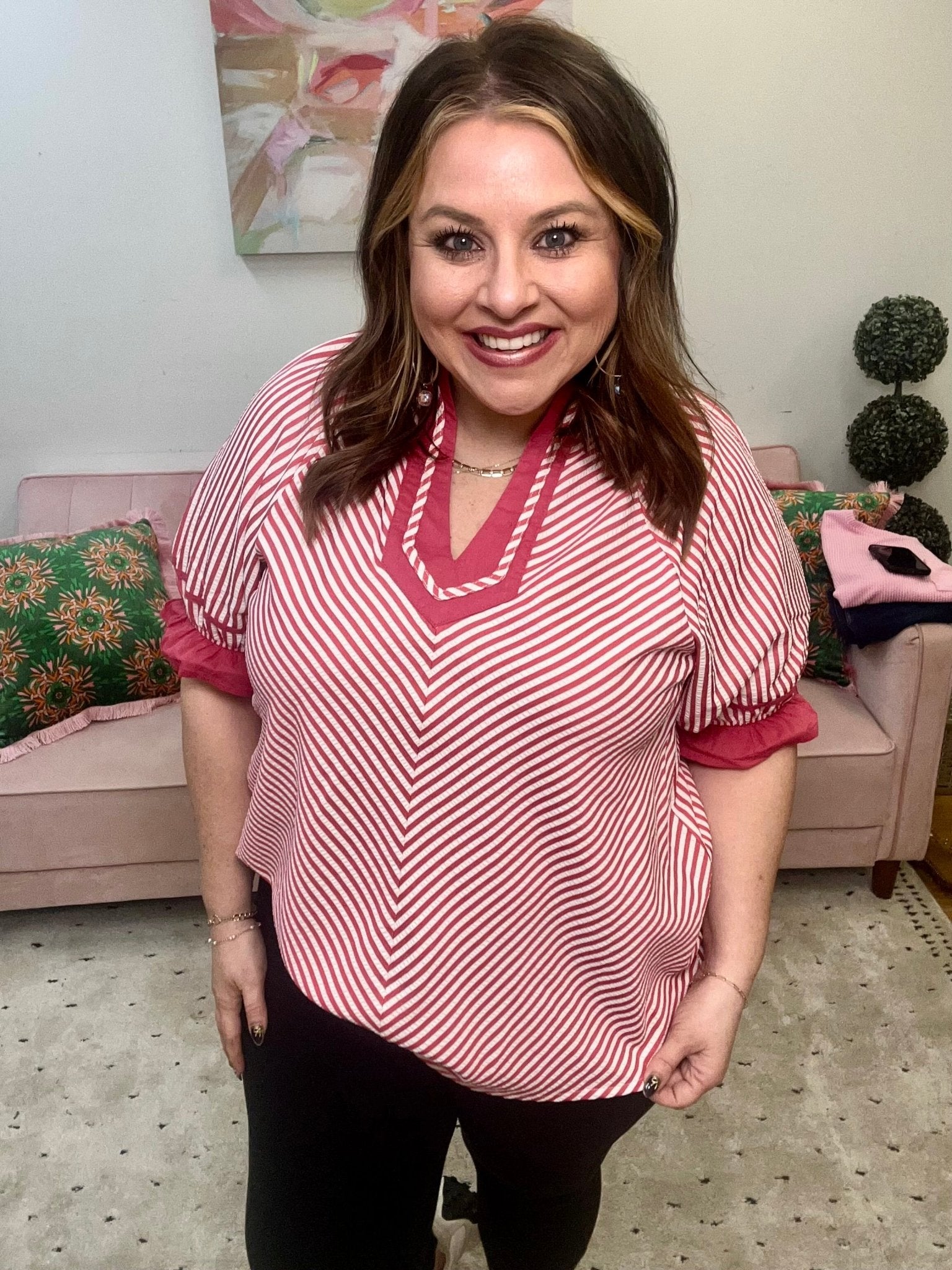Raspberry Beret Top - Ballyhoo Boutique and Gift
