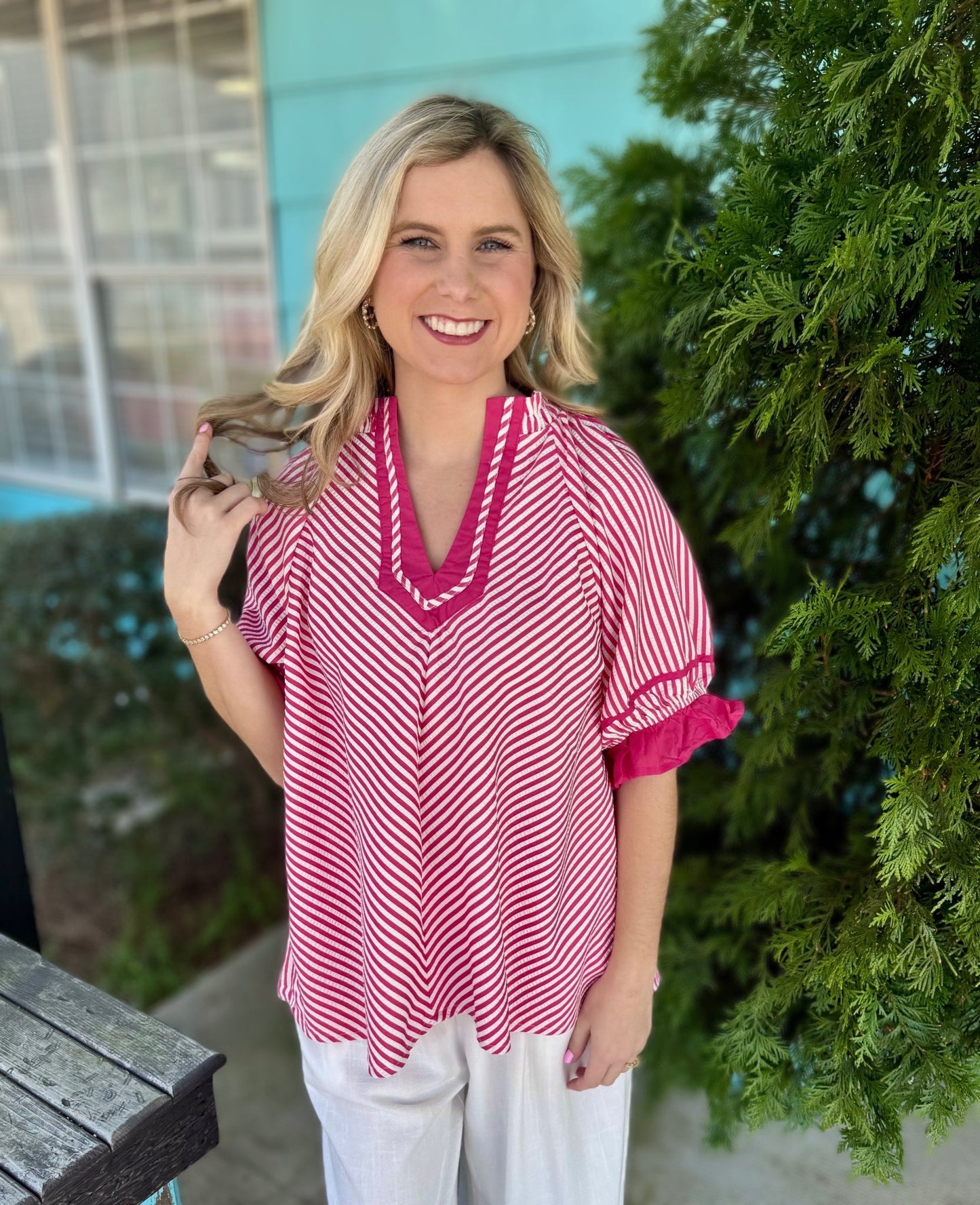 Raspberry Beret Top - Ballyhoo Boutique and Gift