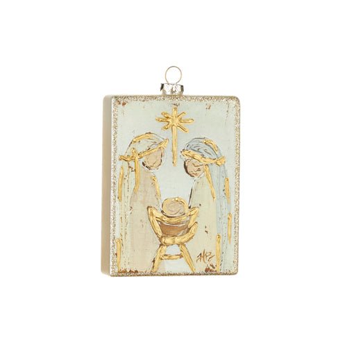 Rectangle Nativity Ornament - Ballyhoo Boutique and Gift