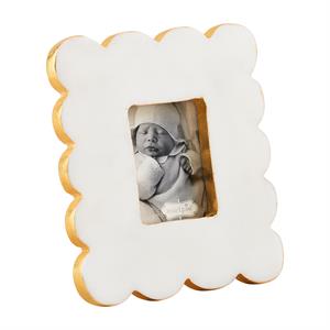 Rectangle Scallop Marble Frame - Ballyhoo Boutique and Gift