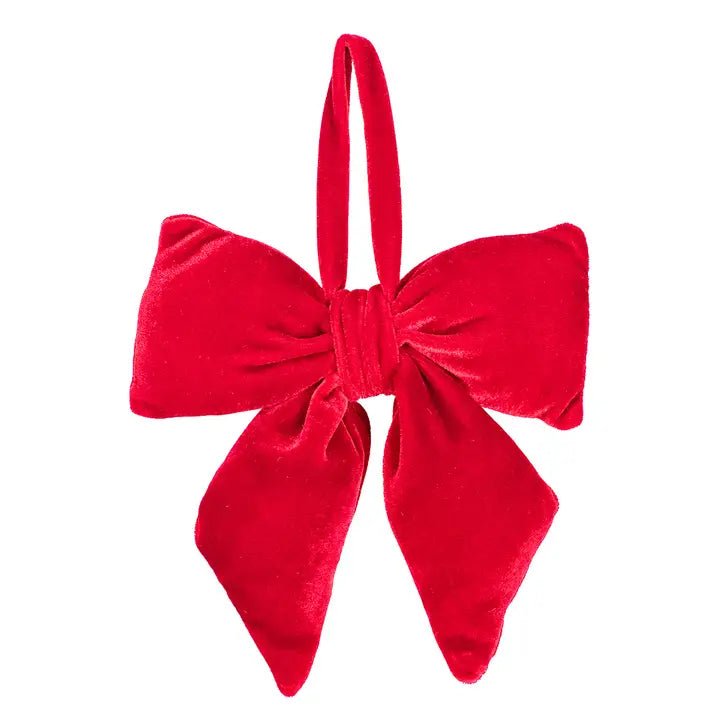 Red or Green Bow Ornament - Ballyhoo Boutique and Gift