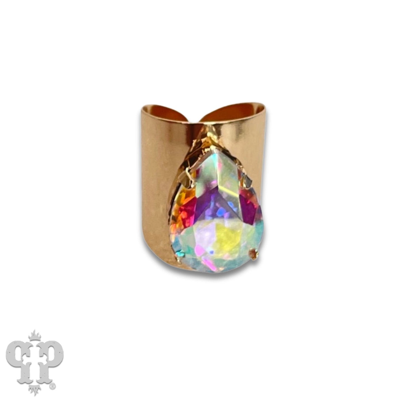 Rhinestone Teardrop Rings - Ballyhoo Boutique and Gift