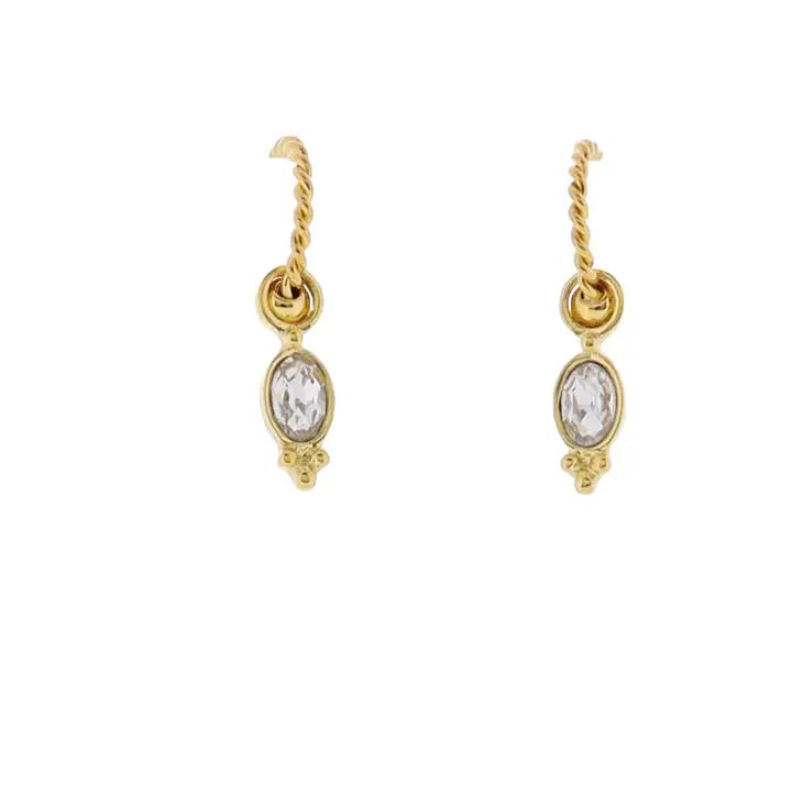 Rope Earring w/Crystal - Ballyhoo Boutique and Gift