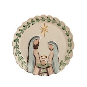 Round Nativity Platter - Ballyhoo Boutique and Gift