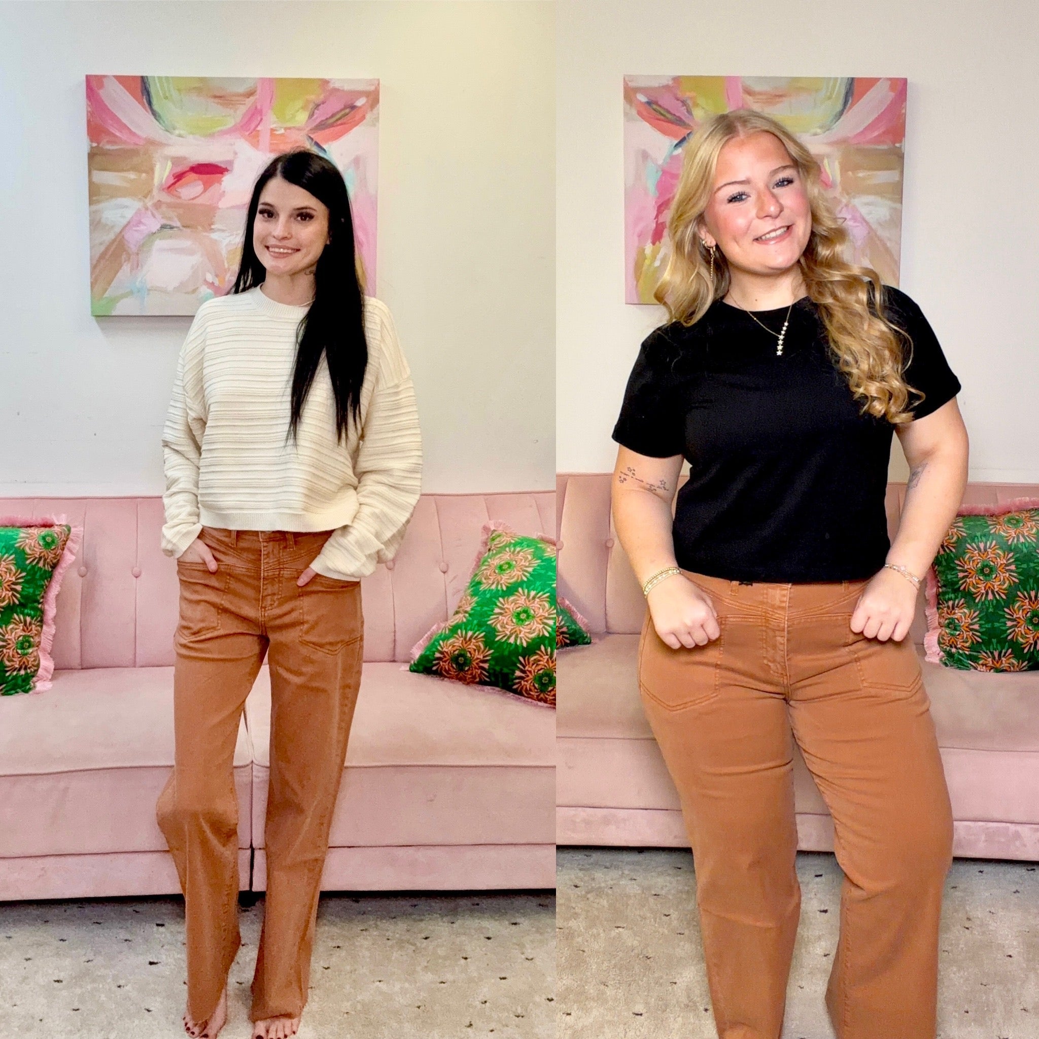 Rowdy Yoke Front Jeans - Ballyhoo Boutique and Gift