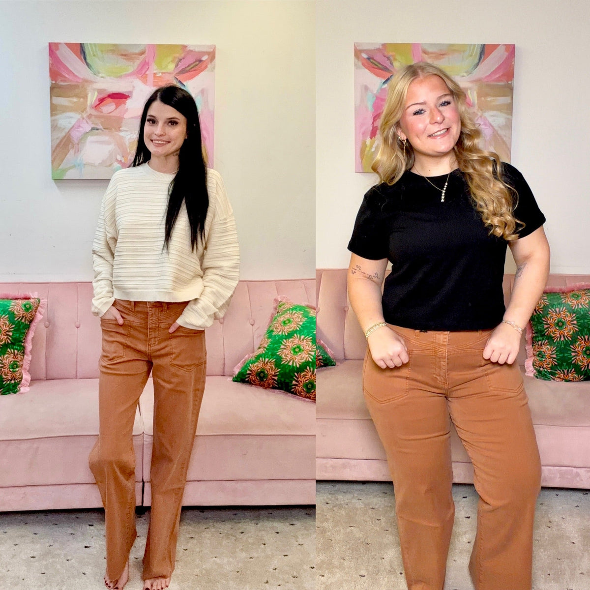 Rowdy Yoke Front Jeans - Ballyhoo Boutique and Gift