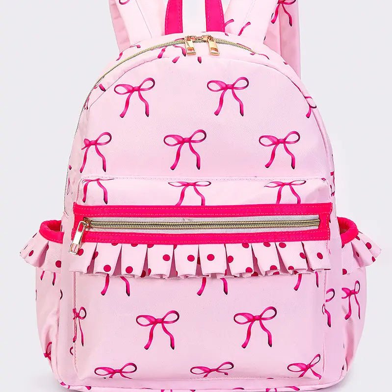 Ruffle Bow Backpack - Ballyhoo Boutique and Gift