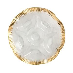 Ruffled Section Platter - Ballyhoo Boutique and Gift