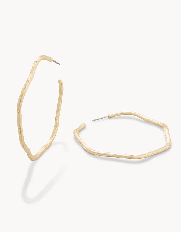 Sand Bar Wave Hoop Earrings - Ballyhoo Boutique and Gift