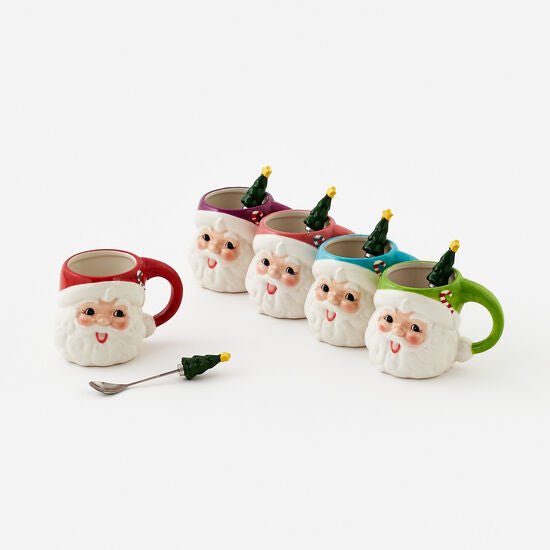 Santa Mug w/ Spoon - Ballyhoo Boutique and Gift