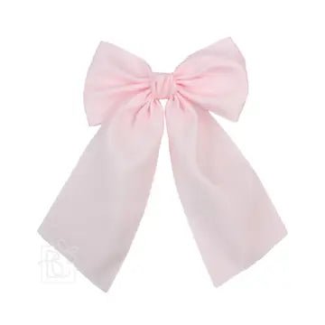 Satin Bow w/ Knot & Tails Alligator Clip - Ballyhoo Boutique and Gift