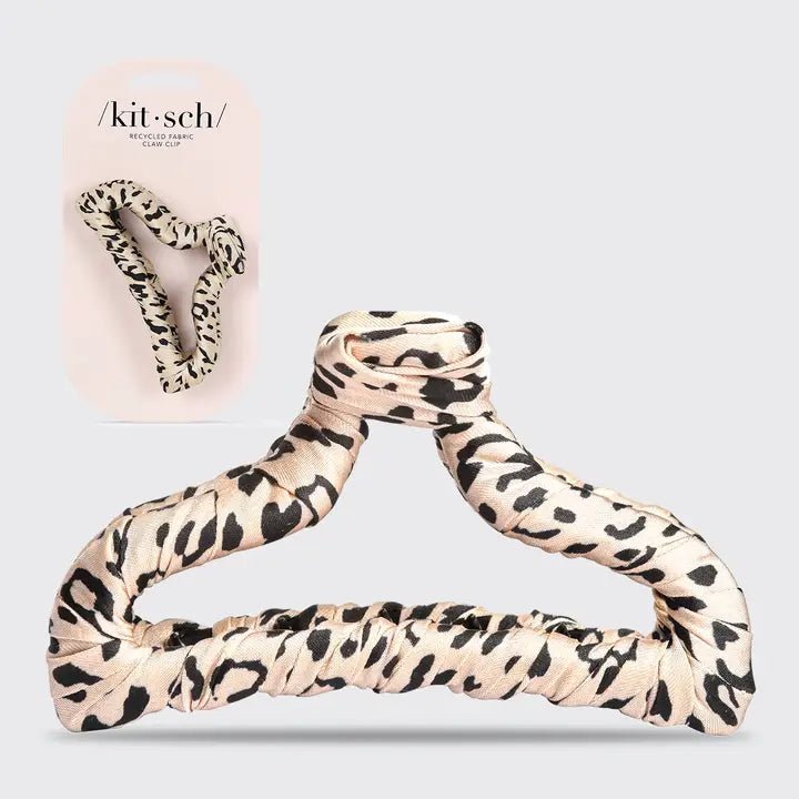 Satin Leopard Wrapped Clip - Ballyhoo Boutique and Gift