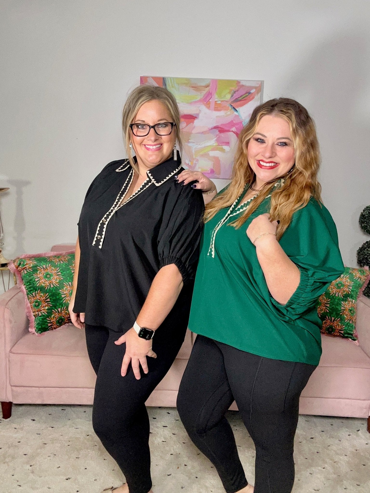 Scalloped Trim Top - Ballyhoo Boutique and Gift