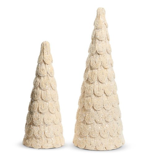 Set of Frosted Rope Cone Trees (2) - Ballyhoo Boutique and Gift