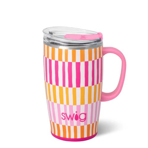Sherbet Stripe Travel Mug 18oz - Ballyhoo Boutique and Gift
