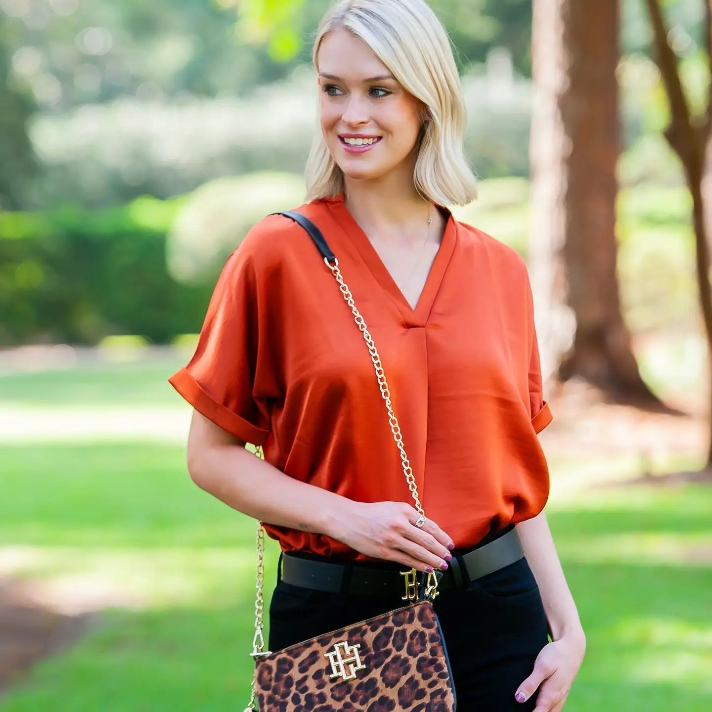 Spotted Madelyn Clutch/Crossbody - Ballyhoo Boutique and Gift