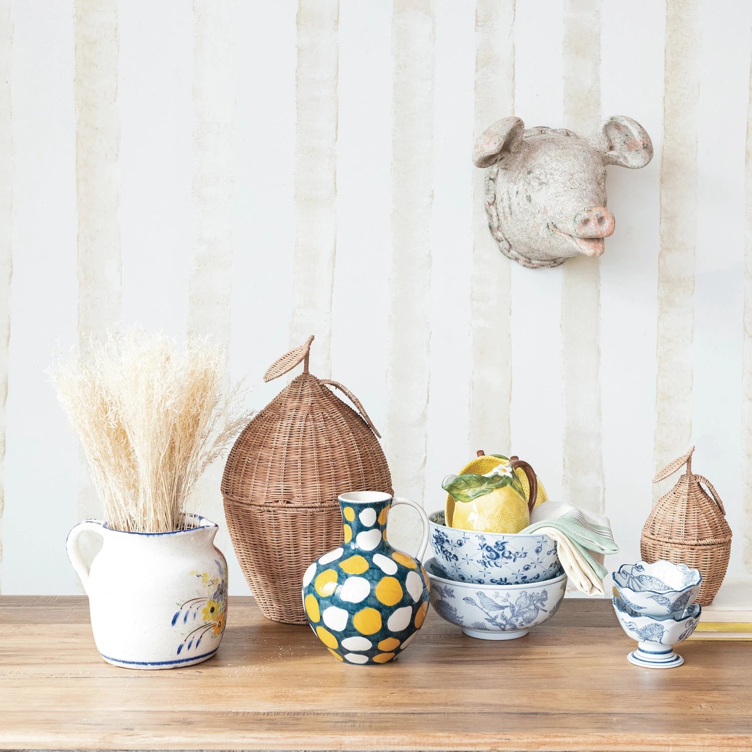 Stoneware Bowl - Birds & Botanicals - Ballyhoo Boutique and Gift