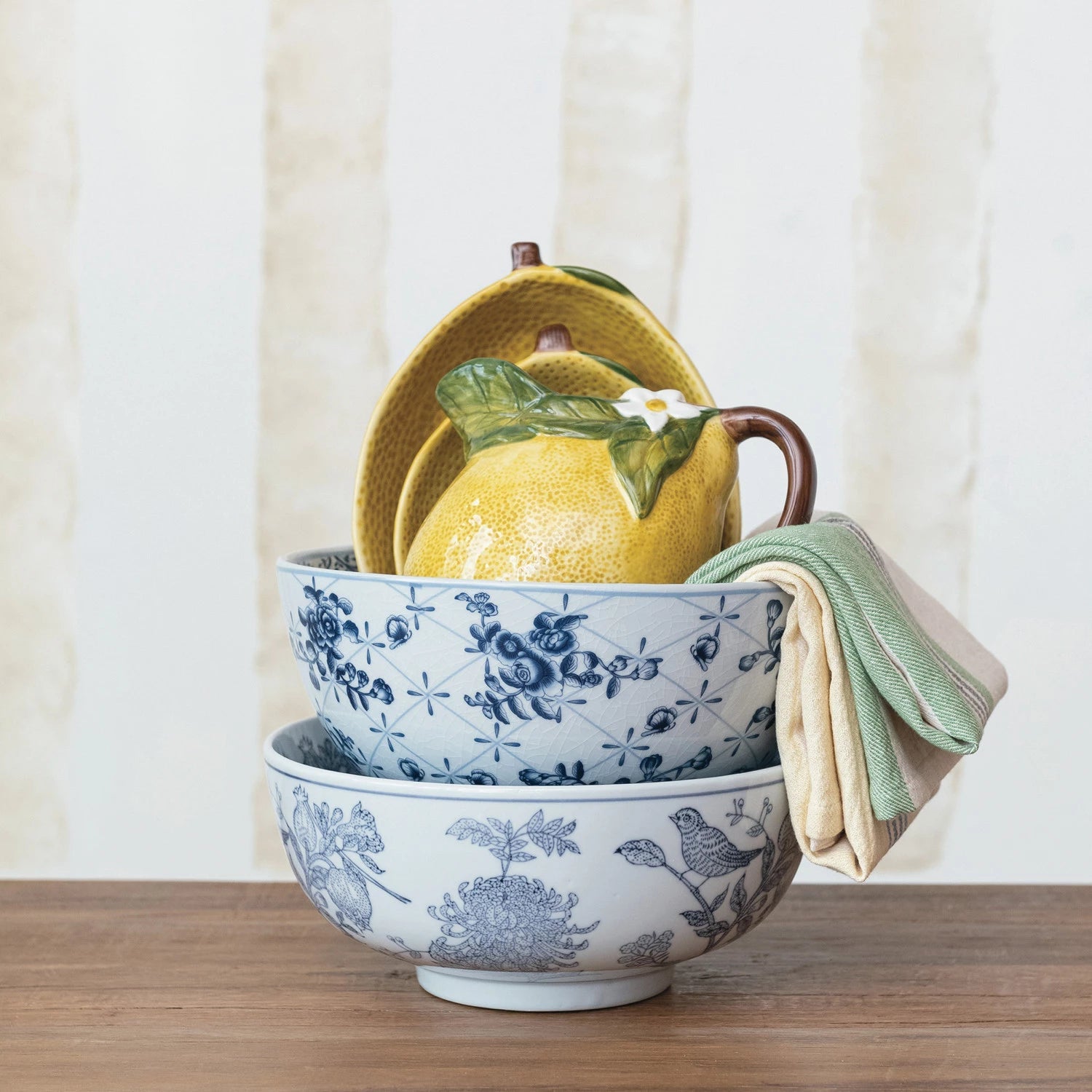 Stoneware Bowl - Birds & Botanicals - Ballyhoo Boutique and Gift