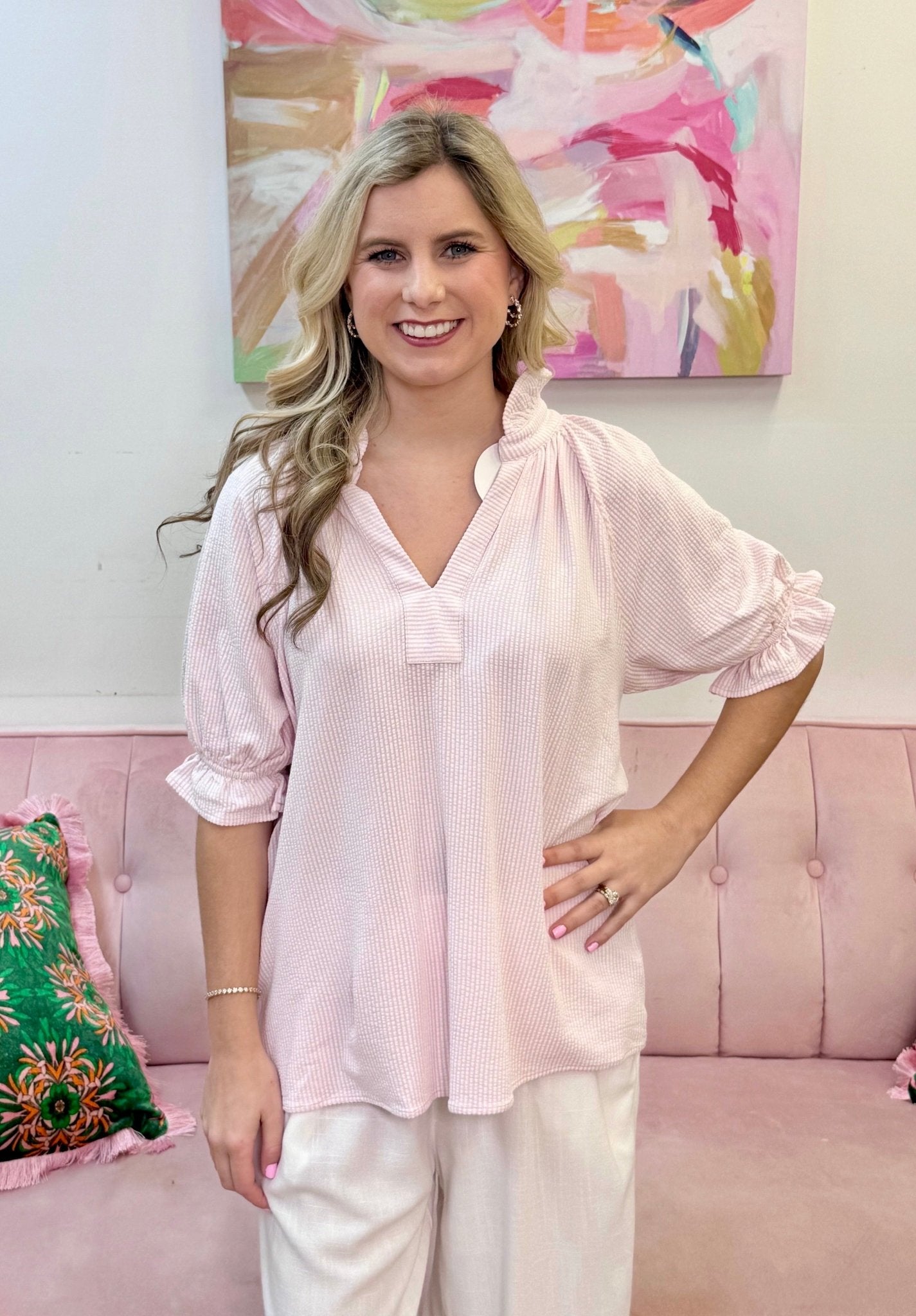 Strawberry Champagne Top - Ballyhoo Boutique and Gift