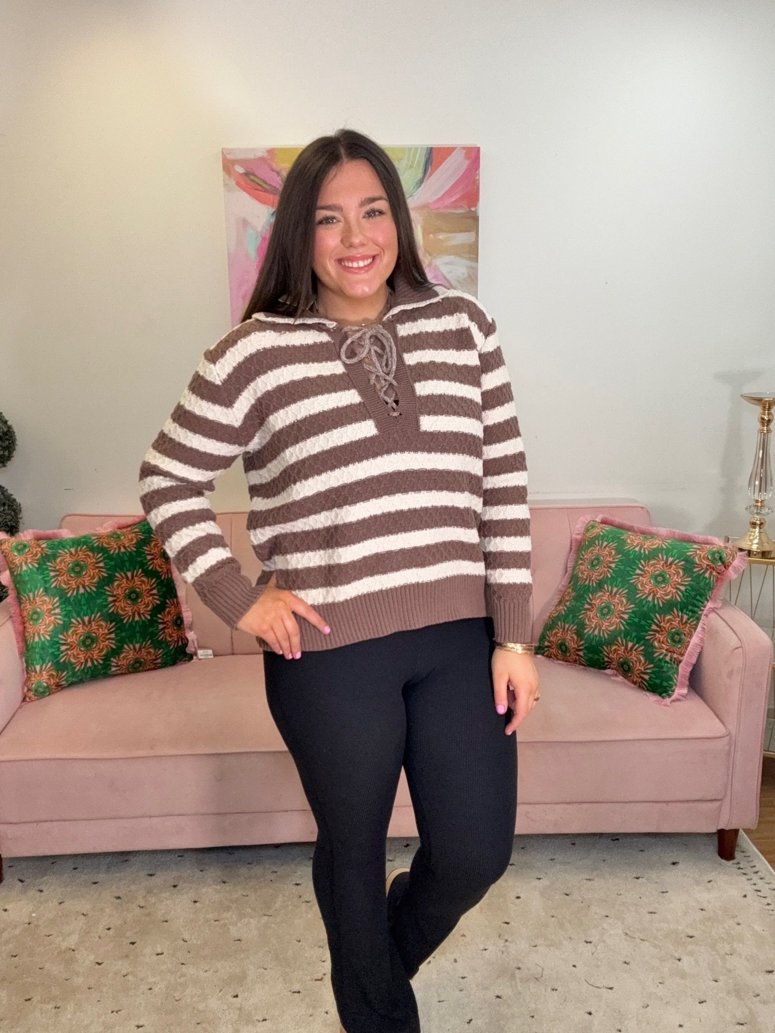 Striped Pullover - Ballyhoo Boutique and Gift