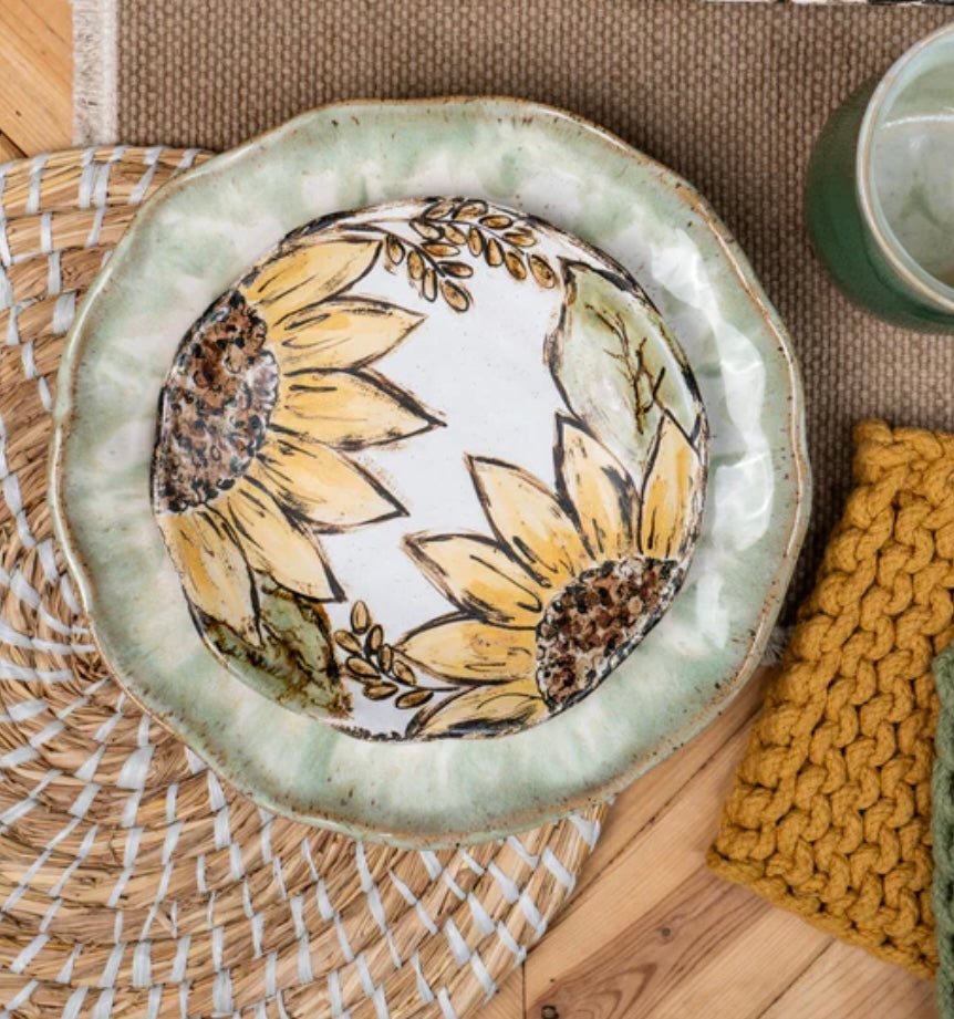 Sunflower Plate - Ballyhoo Boutique and Gift