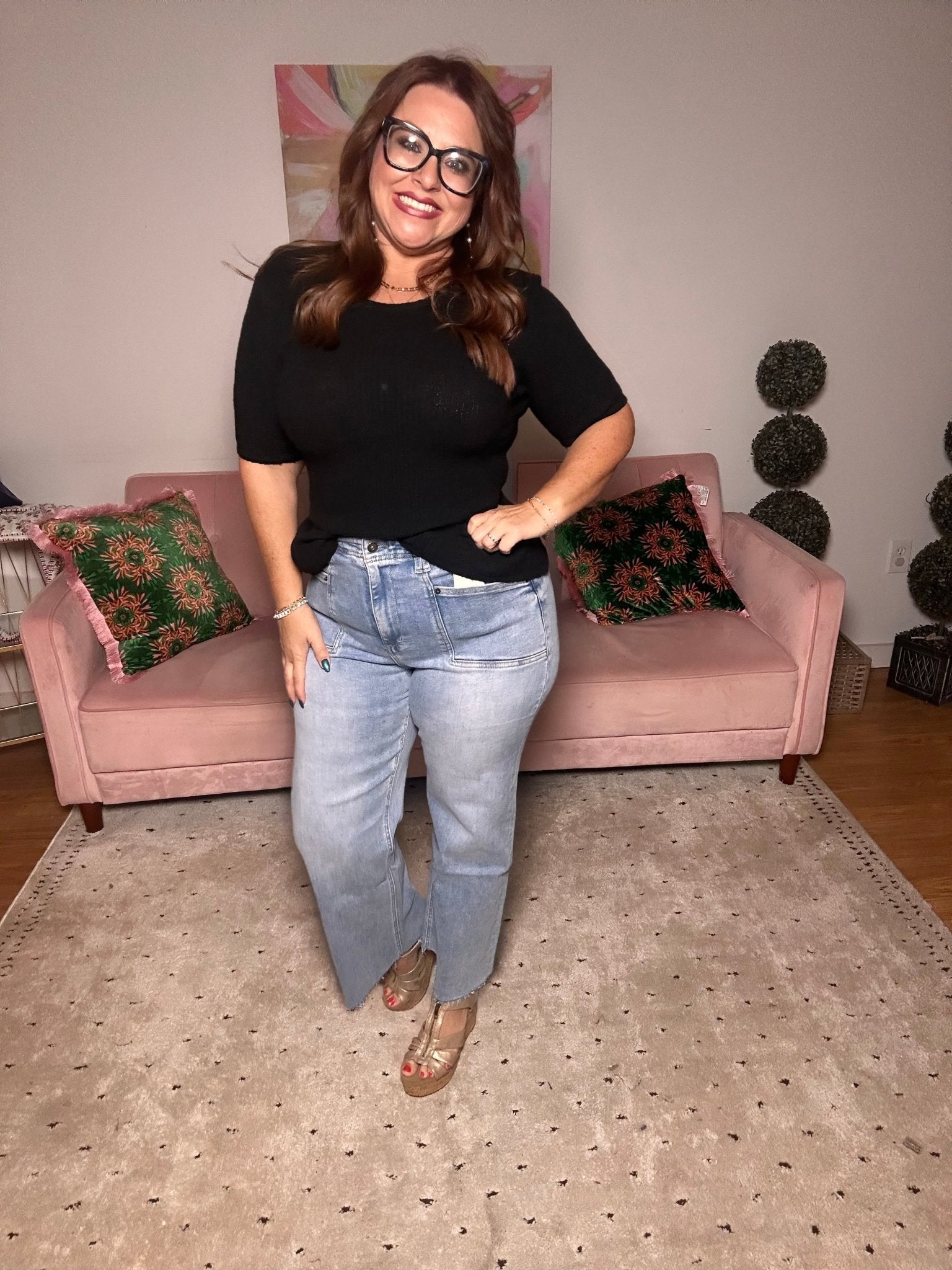 Super High Rise Crop Wide Leg - Ballyhoo Boutique and Gift