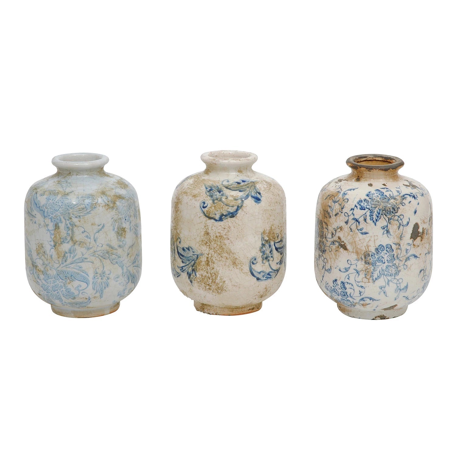 Terra - cotta Vase w/Pattern - Ballyhoo Boutique and Gift