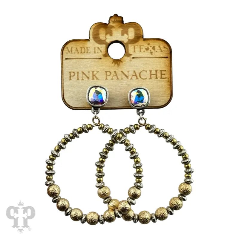 Textured Bead Hoop Earring - Ballyhoo Boutique and Gift