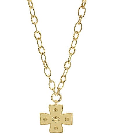 Textured Cross Necklace - Ballyhoo Boutique and Gift
