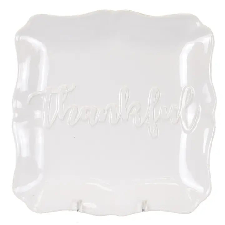 Thankful Square Platter - Ballyhoo Boutique and Gift