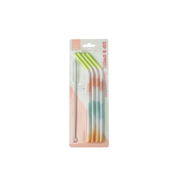 Tie Dye Silicone Straws - Ballyhoo Boutique and Gift